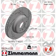 Tarcze hamulcowe - Tarcza hamulcowa ZIMMERMANN 150.3441.55 - miniaturka - grafika 1