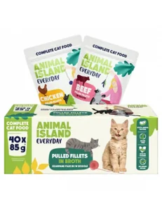 ANIMAL ISLAND Everyday Menu Box Wołowina, Kurczak 40x85g - Mokra karma dla kotów - miniaturka - grafika 1