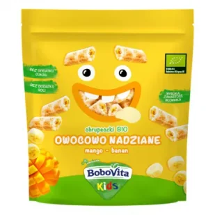 BoboVita Chrupeczki owocowo nadziane mango-banan po 3. roku życia 30 g Bio - Przekąski dla dzieci - miniaturka - grafika 1