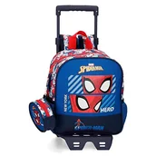 Plecaki - Marvel Spiderman Hero mały plecak z wózkiem, niebieski, 23 x 25 x 10 cm, poliester, 5,75 l - miniaturka - grafika 1