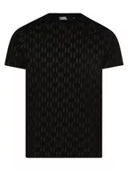 Koszulki męskie - KARL LAGERFELD - T-shirt męski, czarny - miniaturka - grafika 1