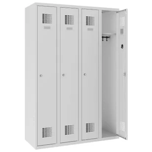 Poczwórna szafka pracownicza SUM 340 W ST - 4 osobne zamki - Szafki BHP - miniaturka - grafika 1