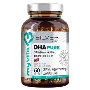 MyVita Silver DHA Pure x 60 kaps - Serce i układ krążenia - miniaturka - grafika 1
