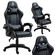 Fotele gamingowe - Fotel Gamingowy Krzesło gracza Alpha Gaming CARBON Black - miniaturka - grafika 1