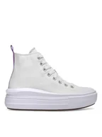 Buty dla dziewczynek - Converse Trampki CHUCK TAYLOR ALL STAR MOVE PLATFORM A03667C Biały - miniaturka - grafika 1