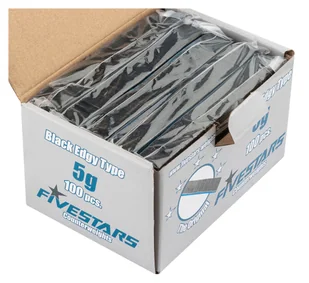 Ciężarki Klejone Czarne do Felg Aluminiowych FIVESTARS Edgy 12x5g 100 pasków - Akcesoria wulkanizacyjne - miniaturka - grafika 1