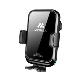 MA04 - Samochodowy uchwyt na telefon z bezprzewodowym ładowaniem QC3.0 BLACK - Uchwyty samochodowe do telefonów - miniaturka - grafika 1