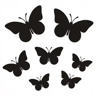 Samoprzylepne motyle arkusz 25szt wybór koloru mat, arkusz 30x15 cm - Naklejki na ścianę - miniaturka - grafika 1