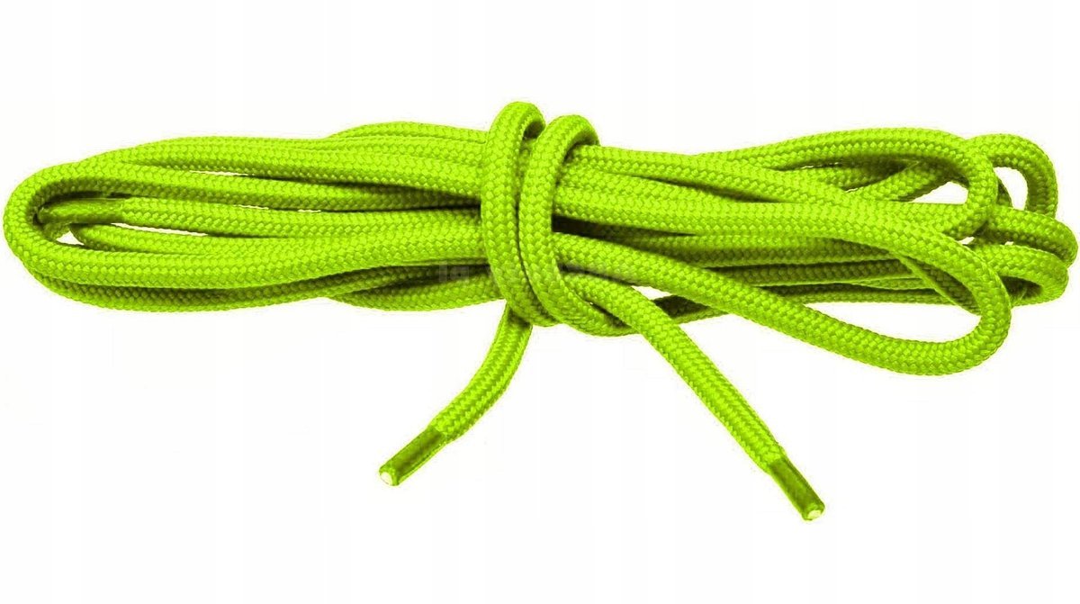 Zielone NEONOWE Syntetyk Sznurowadła TREKKINGOWE Sznurówki Poliester 150 cm