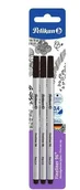 Cienkopisy - Pelikan Cienkopis Fineliner 96 0,4mm czarny 3szt - miniaturka - grafika 1