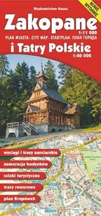 GAUSS Zakopane - plan miasta (skala: 1:11 000) i Tatry Polskie (skala: 1:40 000) - Opracowanie zbiorowe - Atlasy i mapy - miniaturka - grafika 1