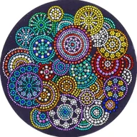Zabawki kreatywne - Haft Diamentowy Kolorowe Okręgi 30X30Cm - miniaturka - grafika 1