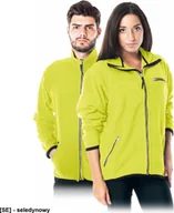 Bluzy męskie - R.E.I.S. POLAR-HONEY - bluza, miły w dotyku krótko strzyżony polar, 100% poliester 290 g/m2, suwak, 3 zasuwane kieszenie - seledynowy L - miniaturka - grafika 1