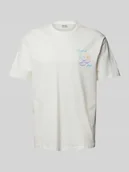 Koszulki męskie - T-shirt o kroju oversized z nadrukiem z logo - miniaturka - grafika 1