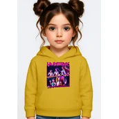 Bluzy dla dziewczynek - BLUZA DZIECIĘCA KPOP DEMON HUNTERS HUNTRIX 122-128 Z KAPTUREM BAWEŁNIANA - miniaturka - grafika 1