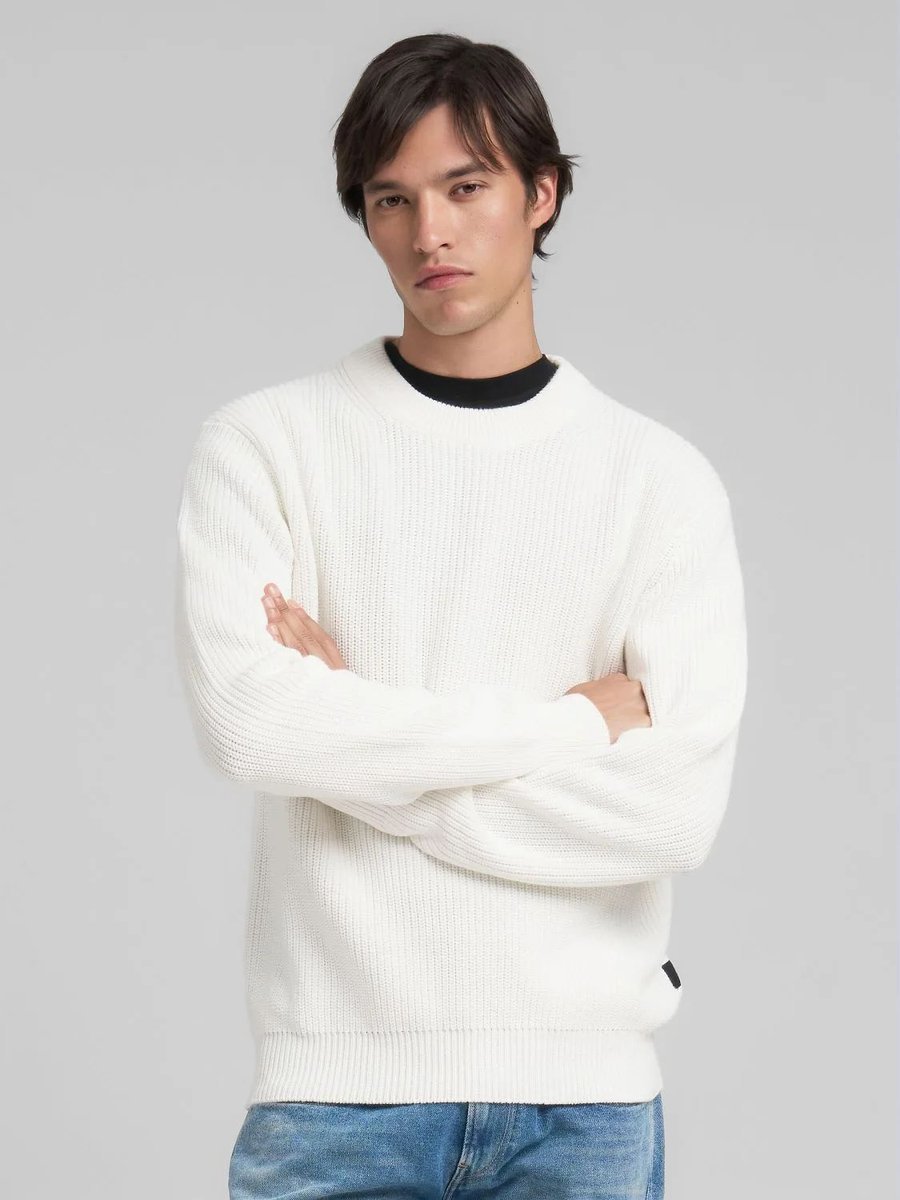 maglie mężczyzna replay uk4722.g23788 011 natural white