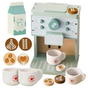 Zabawy w naśladowanie dorosłych - Zabawka drewniany ekspres do kawy z akcesoriami pastelowy - miniaturka - grafika 1