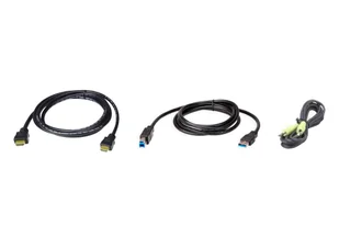 ATEN 2L-7D02UHX3 kabel KVM Czarny 1,8 m 2L-7D02UHX3 - Kable komputerowe i do monitorów - miniaturka - grafika 1