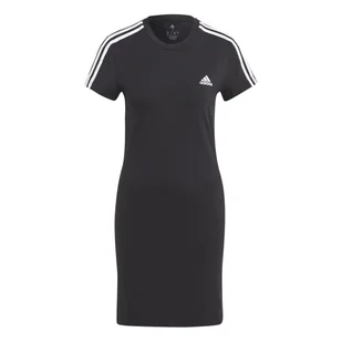 Damska Sukienka ADIDAS W 3S FIT T DR IC8785 – Czarny - Sukienki - miniaturka - grafika 1