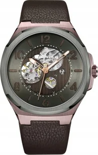 Zegarek Zegarek męski KENNETH COLE KCWGE2233103 brązowy klasyczny skeleton - Zegarki męskie - miniaturka - grafika 1
