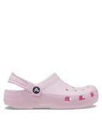 Buty dla dziewczynek - Crocs Klapki Classic Clog K 206991 Różowy - miniaturka - grafika 1
