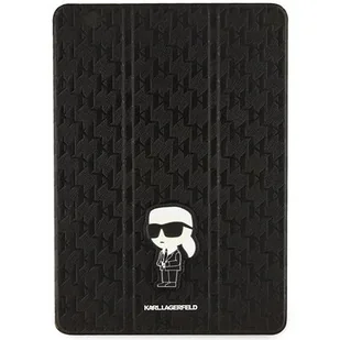Karl Lagerfeld KLFC10SAKHPKK iPad 10.2" Folio Magnet Allover Cover czarny/black Saffiano Monogram Ikonik - Etui do tabletów - miniaturka - grafika 1
