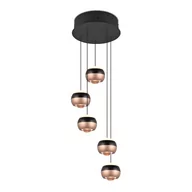 Lampy sufitowe - Lampa wisząca LED w czarno-miedzianym kolorze z metalowym kloszem ø 30 cm Orbit – Trio Select - miniaturka - grafika 1