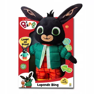 BING KRÓLIK MASKOTKA ZIELONA KURTKA CHODZI 32 CM - Zabawki interaktywne dla dzieci - miniaturka - grafika 1