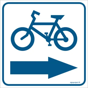 RA119 KIERUNEK ŚCIEŻKI ROWEROWEJ 1, PN - PŁYTA PCV 1MM; (300X300MM) - Systemy ekspozycyjne i znaki informacyjne - miniaturka - grafika 1