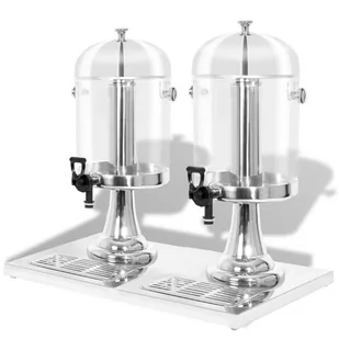 vidaXL vidaXL Podwójny dozownik do soku, stal nierdzewna, 2 x 8 L - Pozostałe akcesoria kuchenne - miniaturka - grafika 1