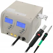 Lutownice - ZESTAW STACJA LUTOWNICZA GROTOWA HOT AIR LCD 2W1 - miniaturka - grafika 1