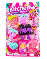 Zabawy w naśladowanie dorosłych - Akcesoria kuchenne owoce jedzenie zestaw kucharza - miniaturka - grafika 1