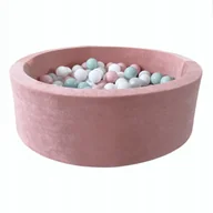 Suche baseny - Suchy basen z kulkami 30x90 Velvet Róż 200 piłek - DOWOLNY MIX - miniaturka - grafika 1