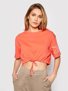 Koszulki i topy damskie - Reebok T-Shirt Myt Rbk GI6960 Pomarańczowy Regular Fit - grafika 1