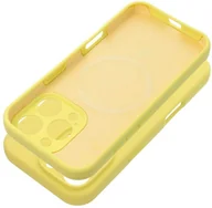 Etui i futerały do telefonów - Futerał SILICONE 2mm do IPHONE 15 kompatybilny z MagSafe żółty - miniaturka - grafika 1