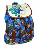 Plecaki szkolne i tornistry - DUŻY KOLOROWY WYTRZYMAŁY PLECAK SZKOLNY TUKAN - miniaturka - grafika 1