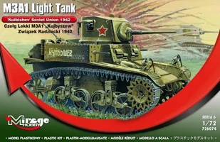 Mirage Hobby Lekki Czołg M3A1 &quot;KUJBYSZEW&quot; - Modele do sklejania - miniaturka - grafika 1