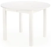 Stoły - Biały okrągły stół rozkładany 102-142 cm Silja - miniaturka - grafika 1