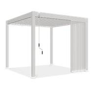 Kratki i pergole - Panel żaluzjowy pionowy do pergoli ELEGANCE/DELUXE/FUSION 1 m White - Gutroof - miniaturka - grafika 1