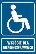 Systemy ekspozycyjne i znaki informacyjne - RB029 WYJŚCIE DLA NIEPEŁNOSPRAWNYCH, FN - FOLIA SAMOPRZYLEPNA; (150X225MM) - miniaturka - grafika 1