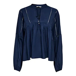 ONLY Onlmali Life L/S Emb. Top WVN Bluzka, Dress Blues, M - Bluzki damskie - miniaturka - grafika 1