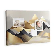 Tablice i flipcharty - Kolorowy Organizer - Tablica Korkowa z Pinezkami - Góry abstrakcja 60x40 cm - miniaturka - grafika 1
