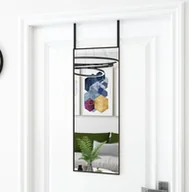 Lustra - Lustro drzwiowe czarne 30x80 cm szkło i aluminium - miniaturka - grafika 1