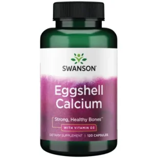 Swanson Eggshell Calcium with Vitamin D3 Suplement diety 120 kaps. - Witaminy i minerały - miniaturka - grafika 1