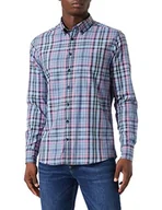 Koszule męskie - bugatti Męska koszula 9350-28708 z kołnierzem Button Down, granatowa, standardowa - miniaturka - grafika 1