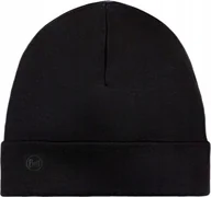 Czapki damskie - Buff Merino Wool Heavyweight Beanie Wełna Czapka Zimowa Cold Solid Black - miniaturka - grafika 1