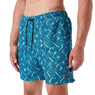 Kąpielówki męskie - Speedo Męskie spodenki z nadrukiem rekreacyjnym 40 cm typu Watershort Board Niebieski/niebieski XS-S 812837G655 - miniaturka - grafika 1