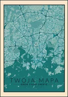 Plakaty - Galeria Plakatu, Plakat, Mapa Twojego Miasta Vintage, 59,4x84,1 cm - miniaturka - grafika 1