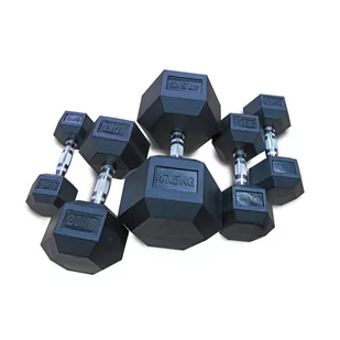 Hantla ogumowana HEX 40 kg BAUER FITNESS AC-17016 - Hantle i ciężarki - miniaturka - grafika 1