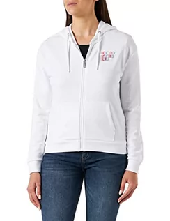 Bluzy damskie - FILA Damska bluza z kapturem Strevi Graphic Logo Hooded Sweat, Bright White, L - grafika 1